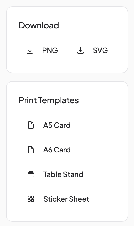 Print-ready templates